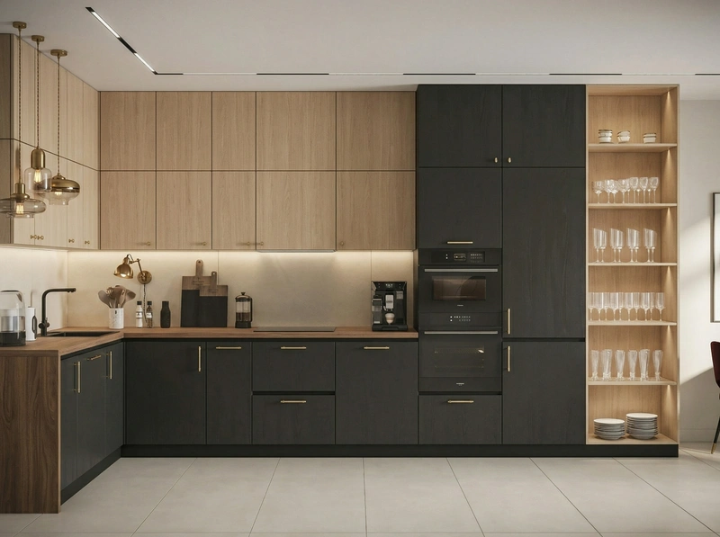 Дизайн кухни в стиле Без стиля — фото интерьера от нейросети RoomGPT