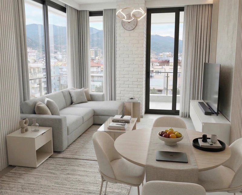 Дизайн интерьера в стиле Минимализм — Гостиная от нейросети RoomGPT