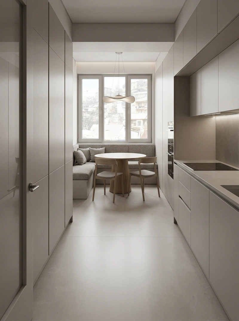 Дизайн интерьера в стиле Минимализм — Кухня от нейросети RoomGPT