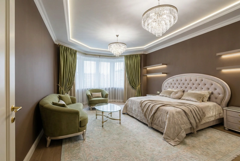 Дизайн интерьера в стиле Неоклассика — Гостиная от нейросети RoomGPT