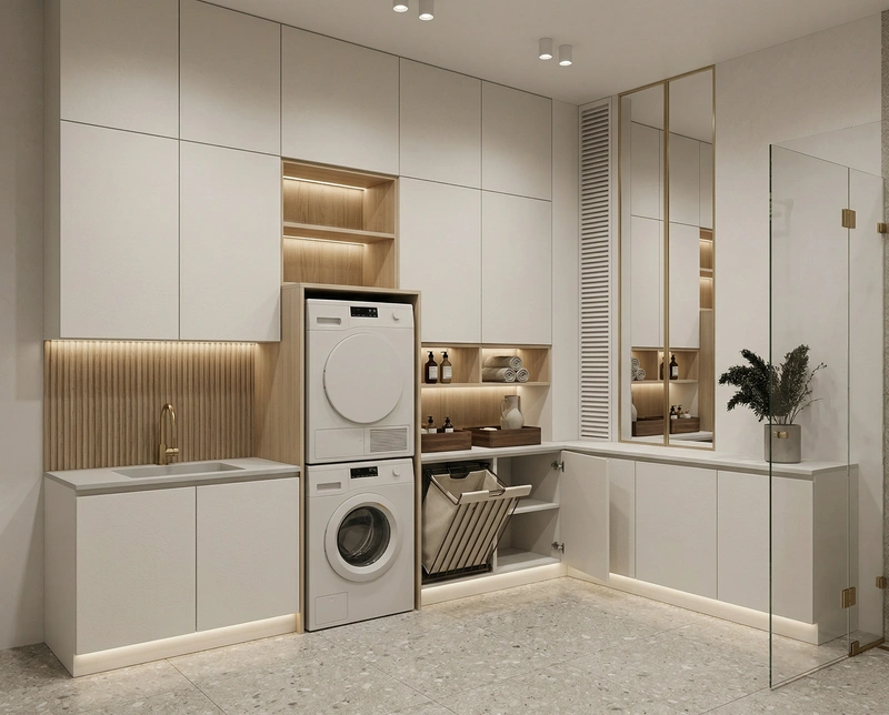 Дизайн ванной в стиле Минимализм — фото интерьера от нейросети RoomGPT