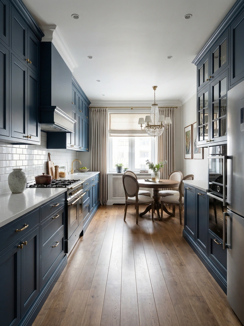 Дизайн интерьера в стиле Классика — Кухня от нейросети RoomGPT