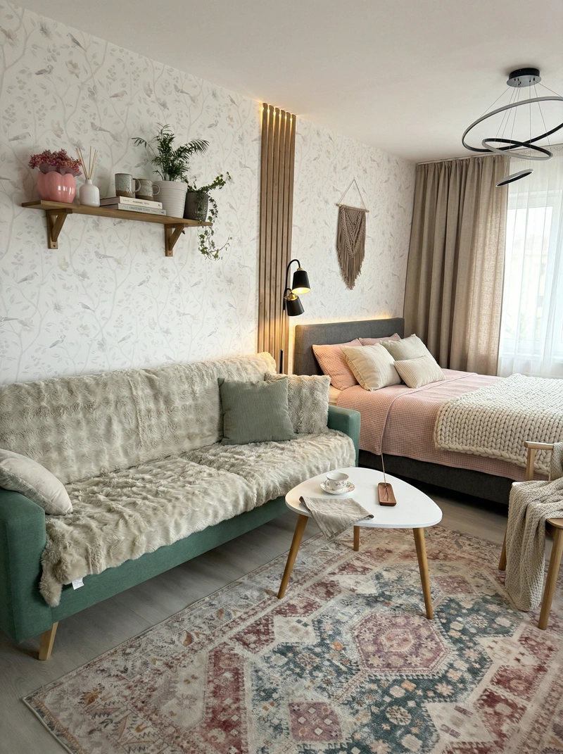 Дизайн интерьера в стиле Хюгге — Спальня от нейросети RoomGPT