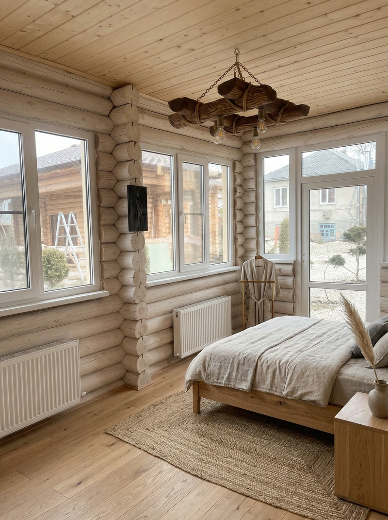 Дизайн спальни в стиле Japandi — фото интерьера от нейросети RoomGPT