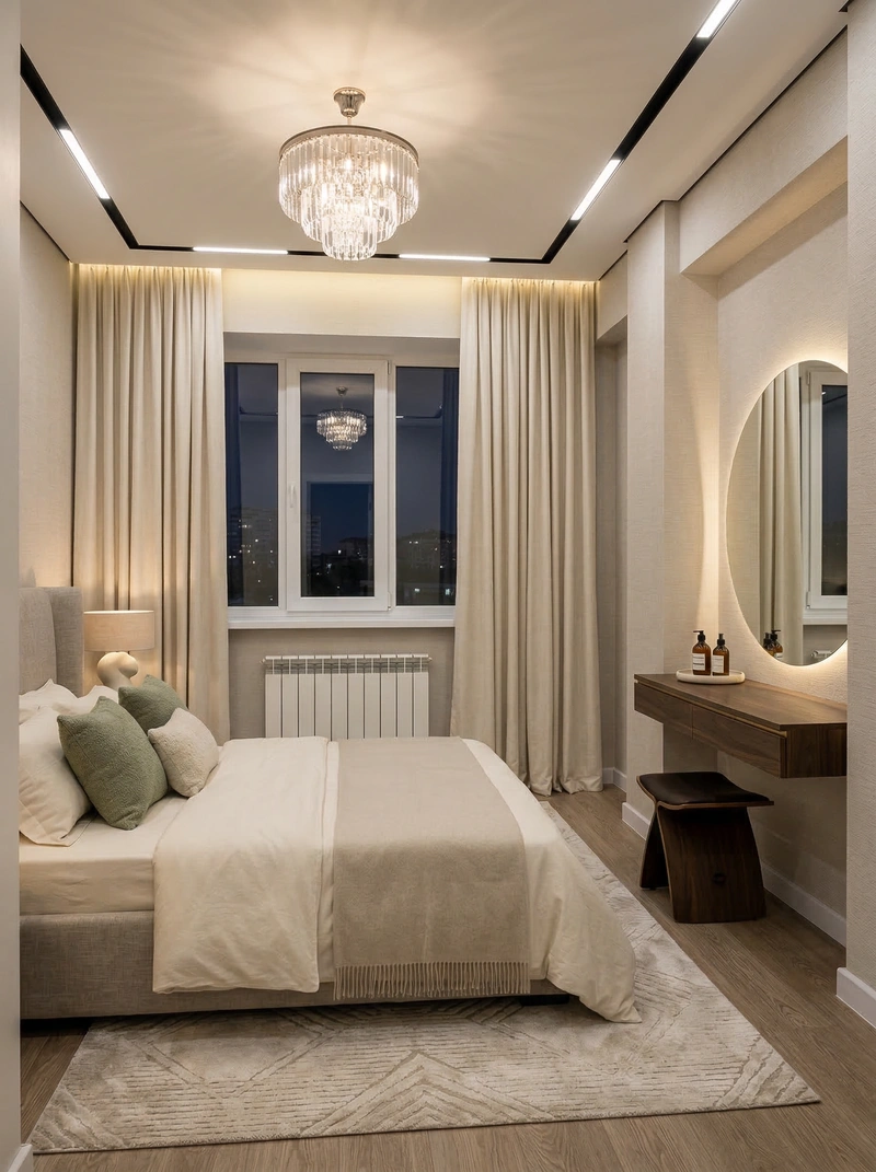 Дизайн интерьера в стиле Минимализм — Спальня от нейросети RoomGPT