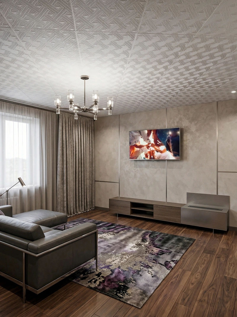 Дизайн гостиной в стиле Контемпорари — фото интерьера от нейросети RoomGPT