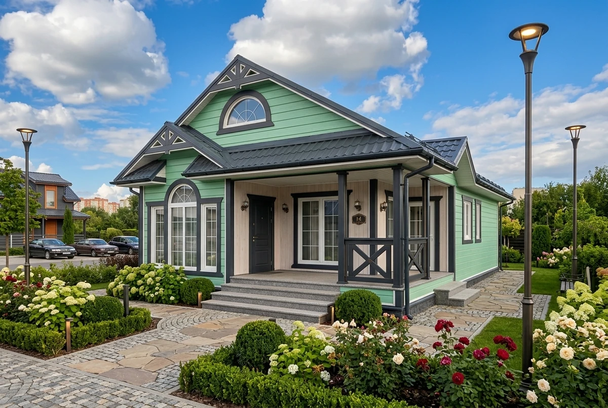Дизайн фасада в стиле Классика — Фасад от нейросети RoomGPT
