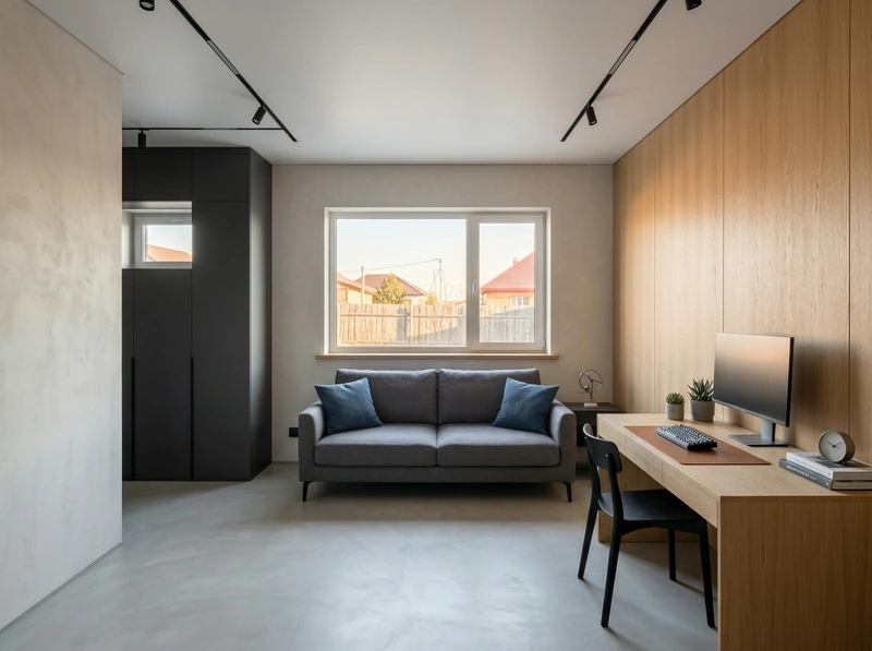 Дизайн спальни в стиле Минимализм — фото интерьера от нейросети RoomGPT