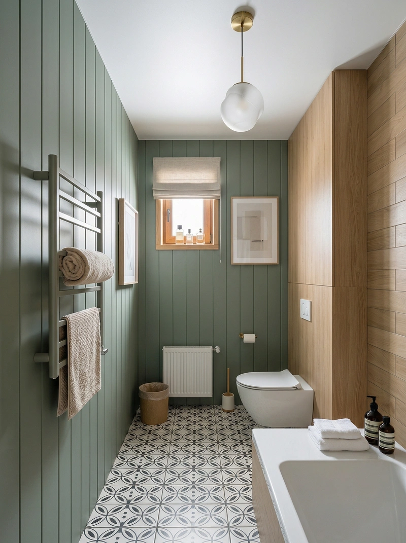 Дизайн ванной в стиле Сканди — фото интерьера от нейросети RoomGPT