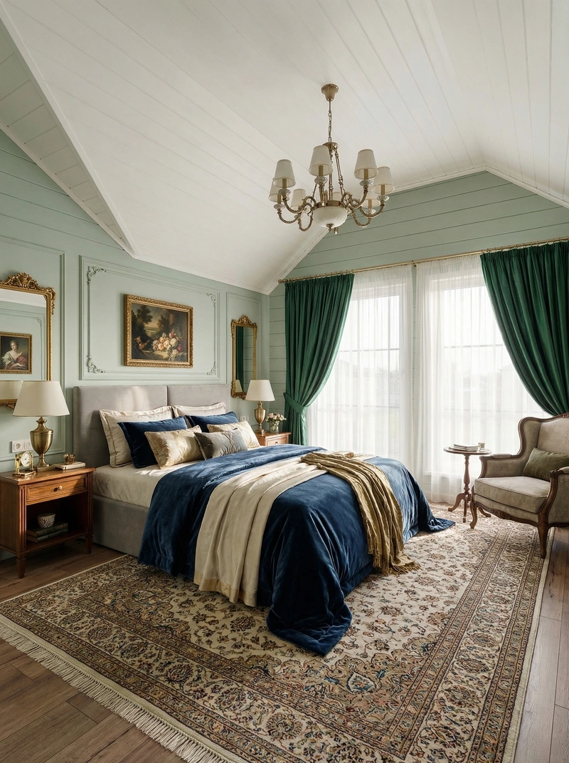 Дизайн интерьера в стиле Классика — Спальня от нейросети RoomGPT