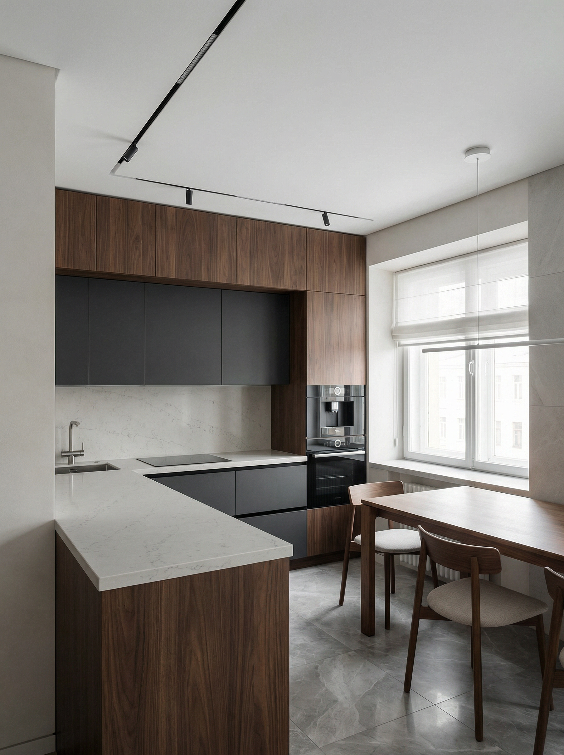 Дизайн кухни в стиле Минимализм — фото интерьера от нейросети RoomGPT