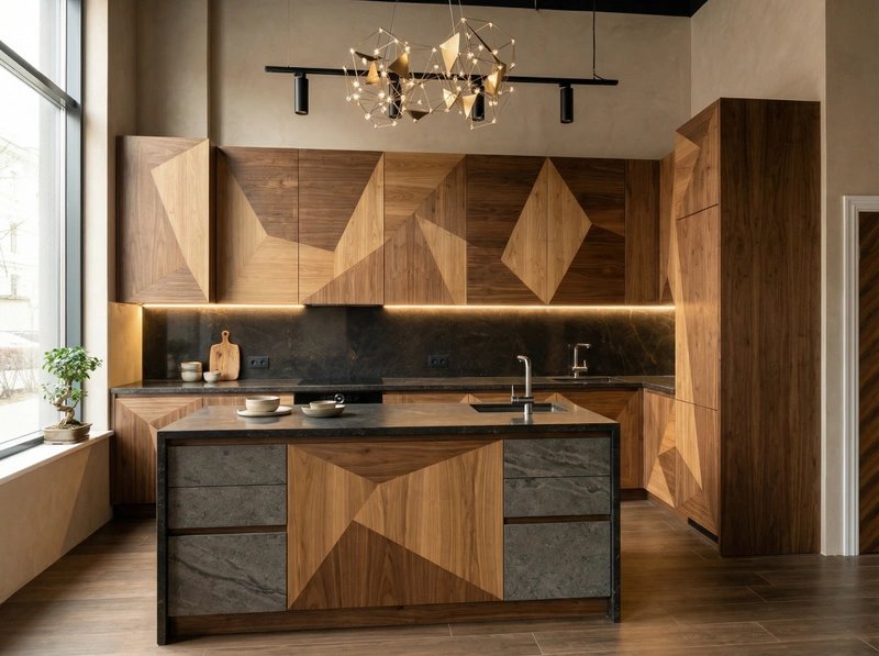 Дизайн кухни в стиле Japandi — фото интерьера от нейросети RoomGPT