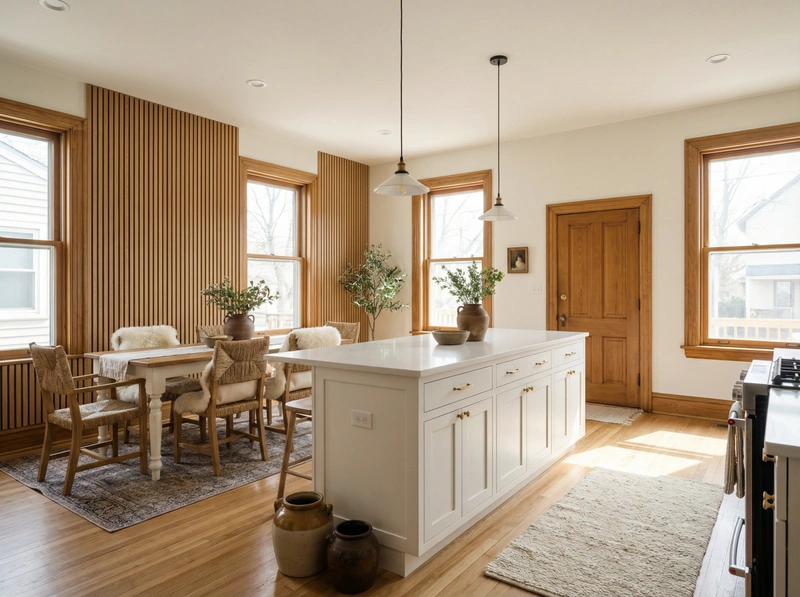 Дизайн интерьера в стиле Хюгге — Кухня от нейросети RoomGPT