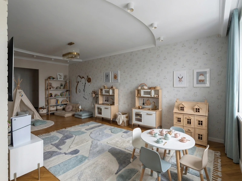 Дизайн интерьера в стиле Контемпорари — Детская от нейросети RoomGPT