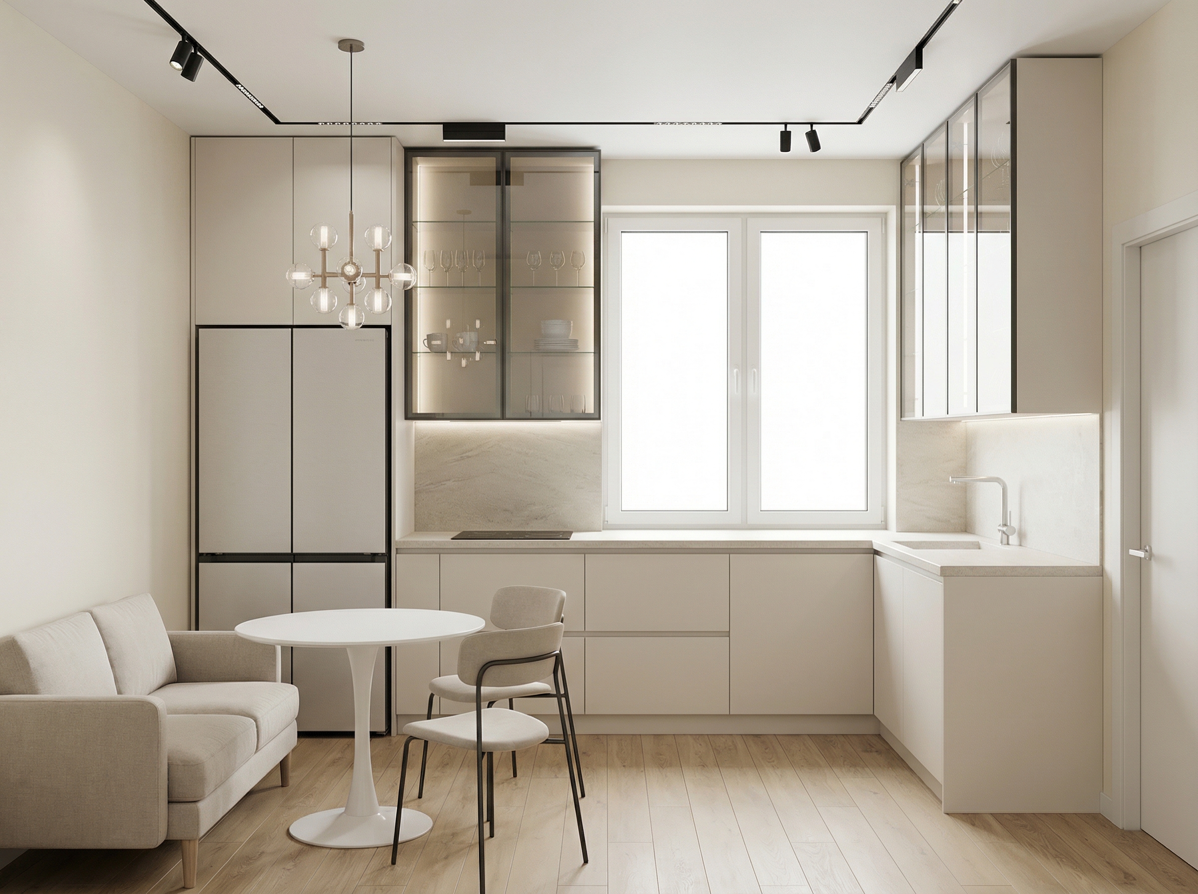 Дизайн кухни в стиле Минимализм — фото интерьера от нейросети RoomGPT