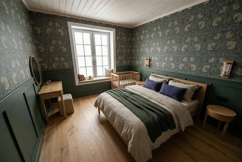 Дизайн спальни в стиле Japandi — фото интерьера от нейросети RoomGPT