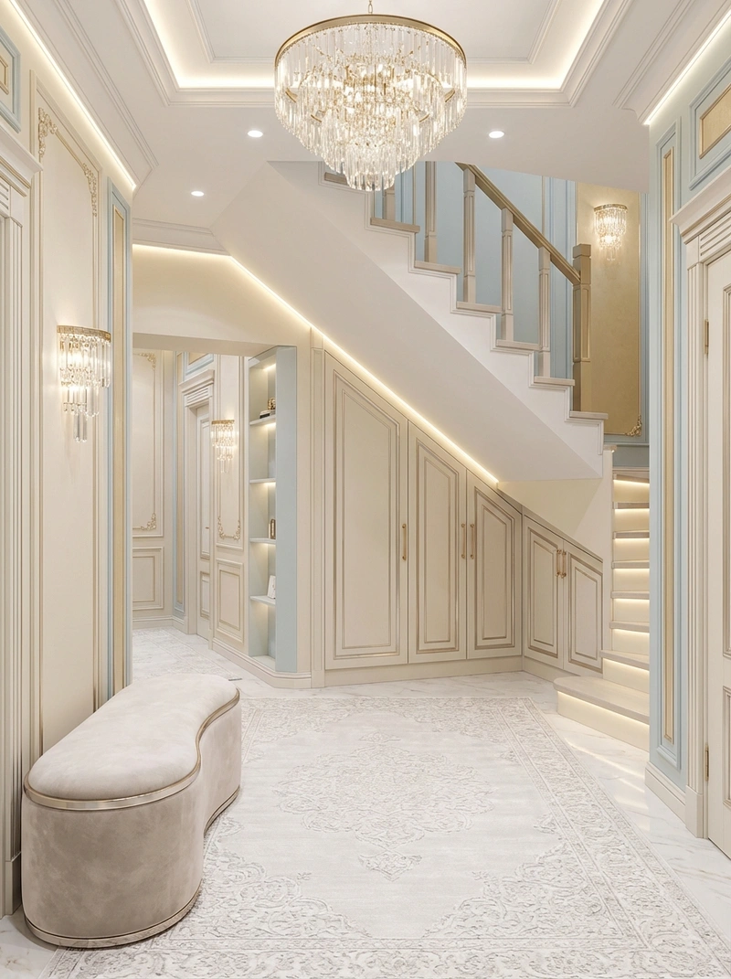 Дизайн интерьера в стиле Неоклассика — Гостиная от нейросети RoomGPT