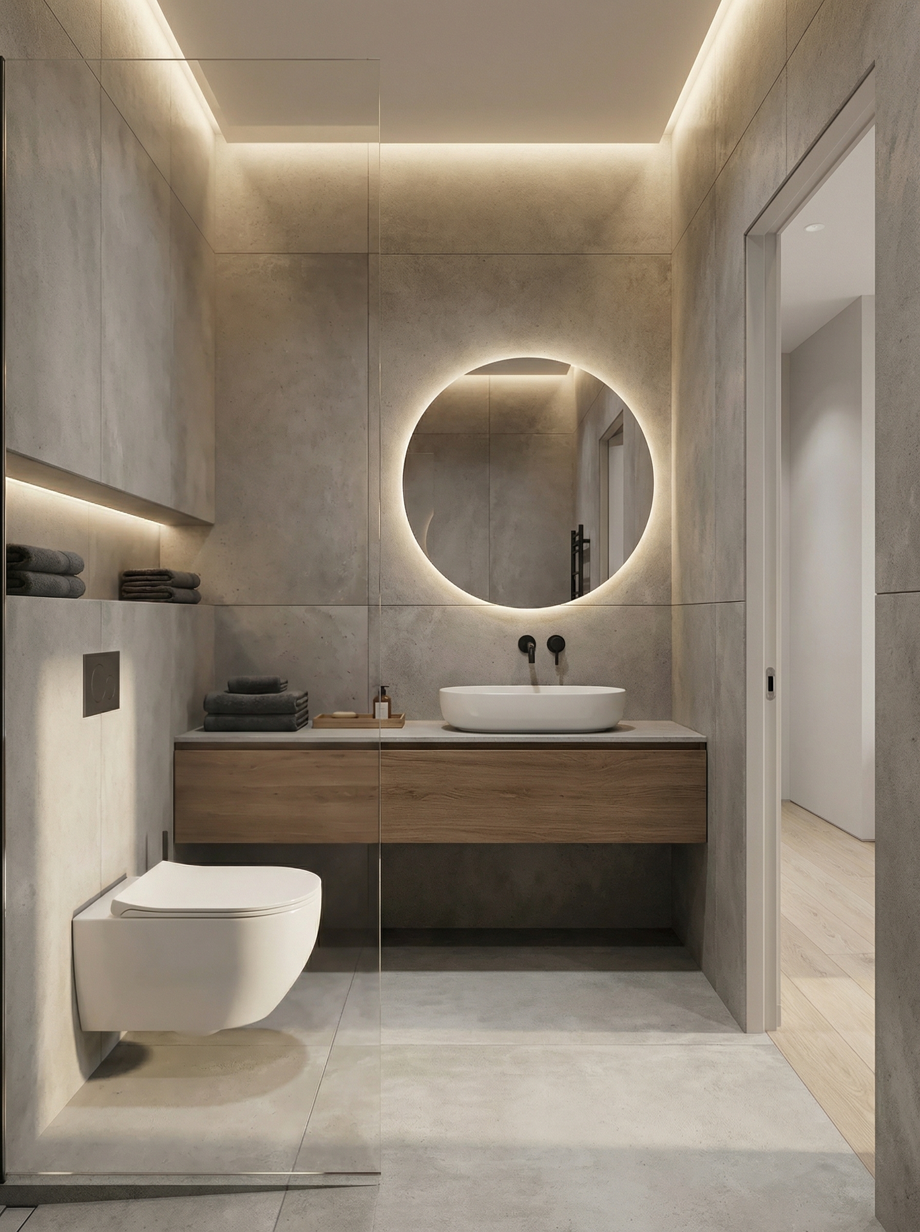 Дизайн ванной в стиле Минимализм — фото интерьера от нейросети RoomGPT