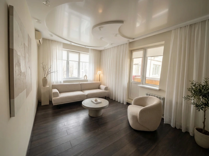 Дизайн интерьера в стиле Минимализм — Гостиная от нейросети RoomGPT