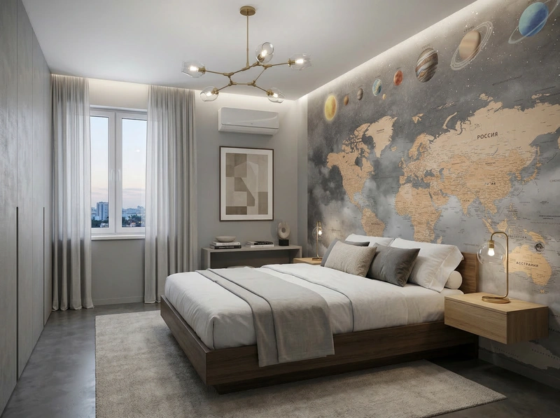 Дизайн интерьера в стиле Минимализм — Спальня от нейросети RoomGPT