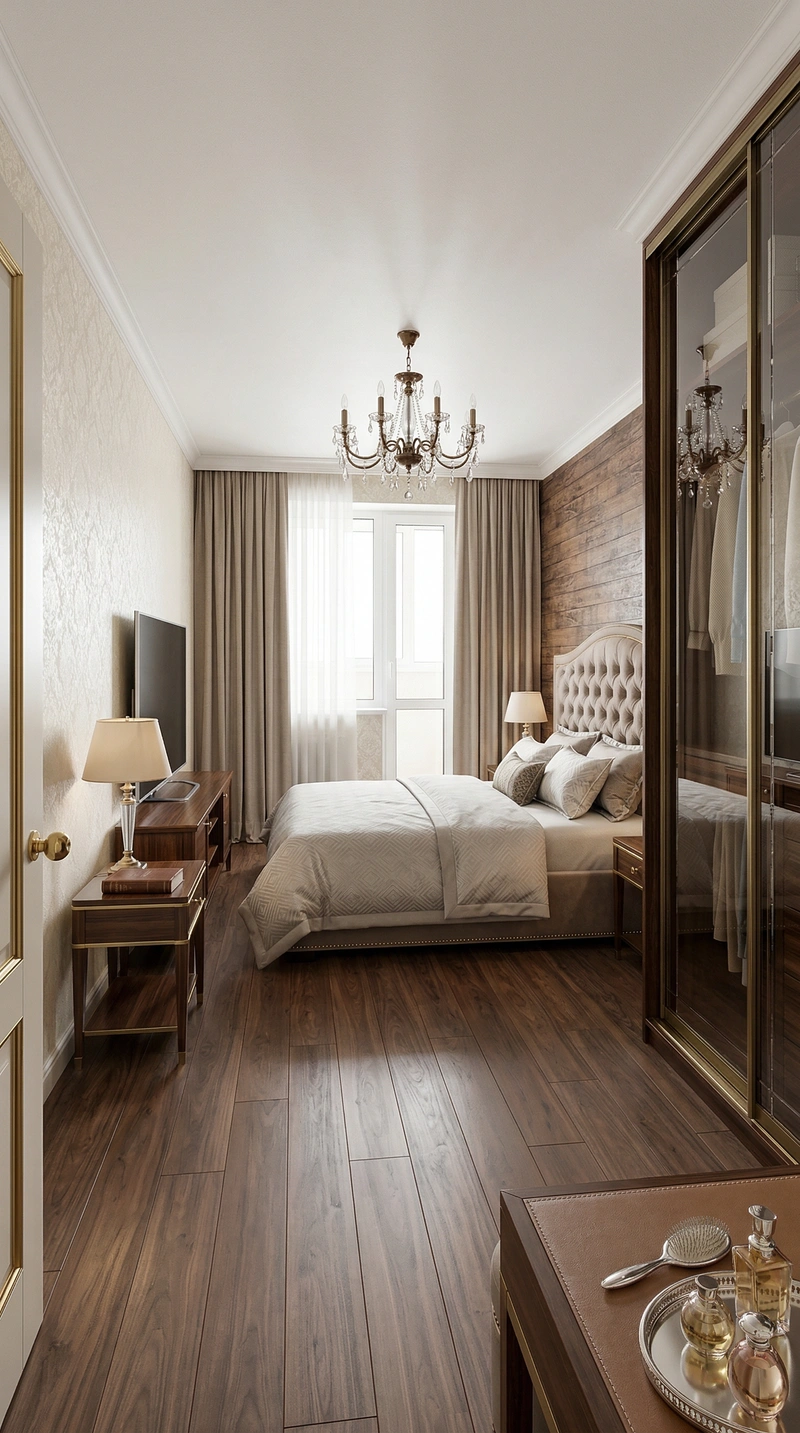 Дизайн интерьера в стиле Классика — Спальня от нейросети RoomGPT