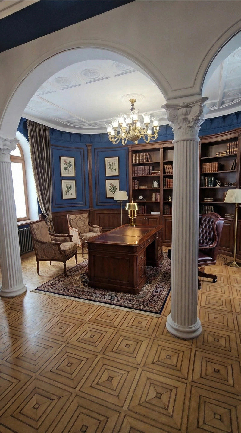 Дизайн интерьера в стиле Классика — Кабинет от нейросети RoomGPT