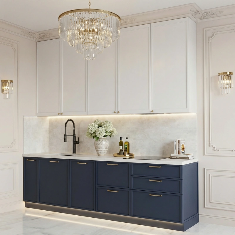 Дизайн интерьера в стиле Неоклассика — Кухня от нейросети RoomGPT