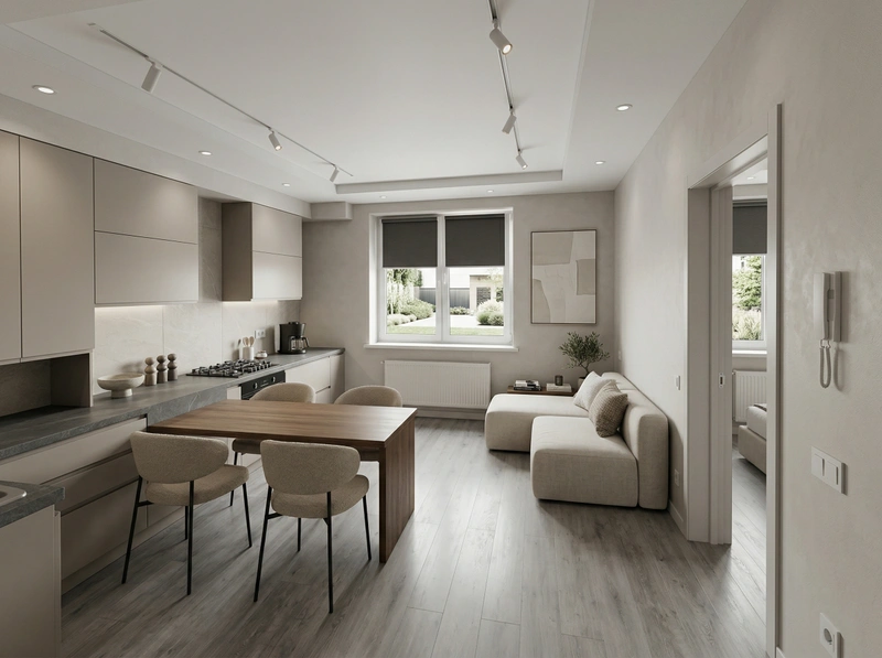 Дизайн кухни в стиле Минимализм — фото интерьера от нейросети RoomGPT