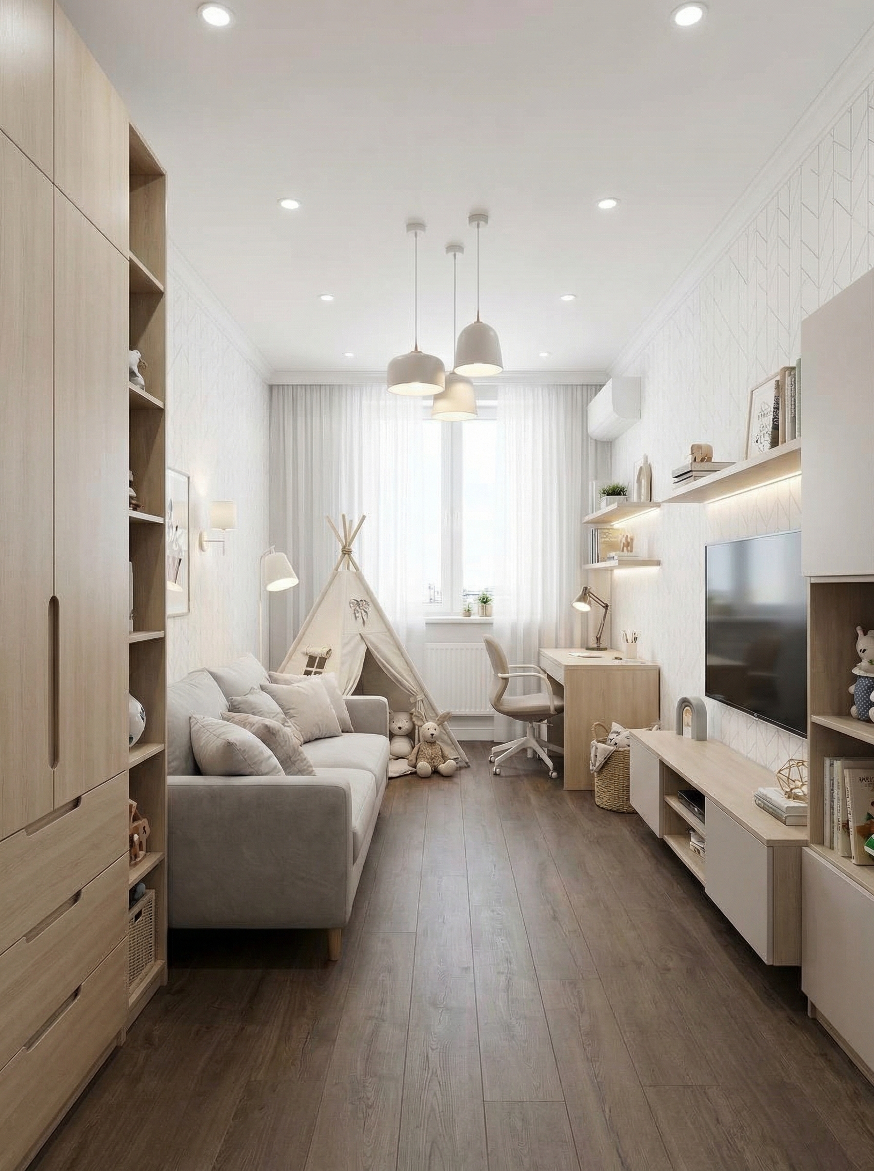 Дизайн детской в стиле Хюгге — фото интерьера от нейросети RoomGPT