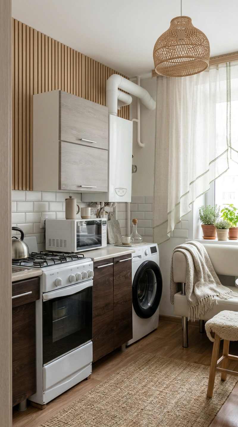 Дизайн интерьера в стиле Хюгге — Кухня от нейросети RoomGPT