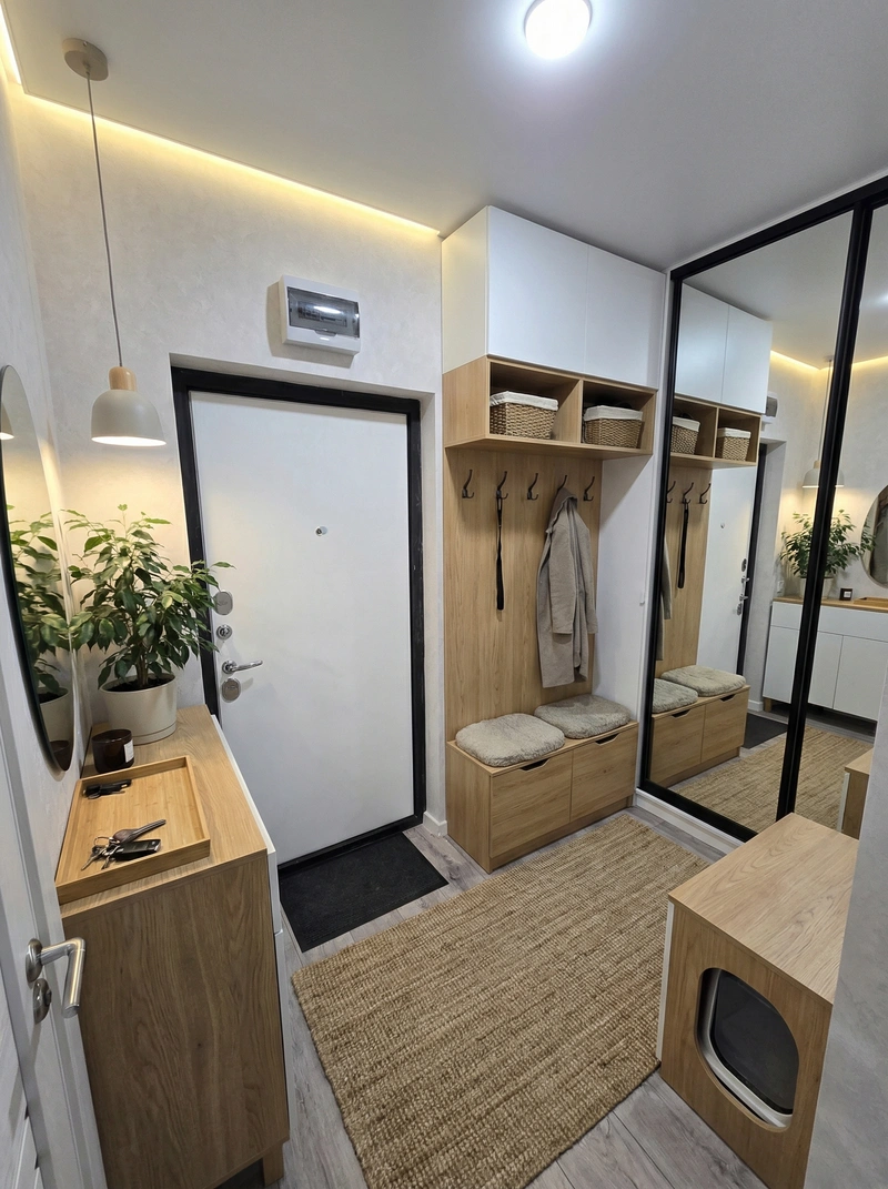 Дизайн интерьера в стиле Сканди — Прихожая от нейросети RoomGPT