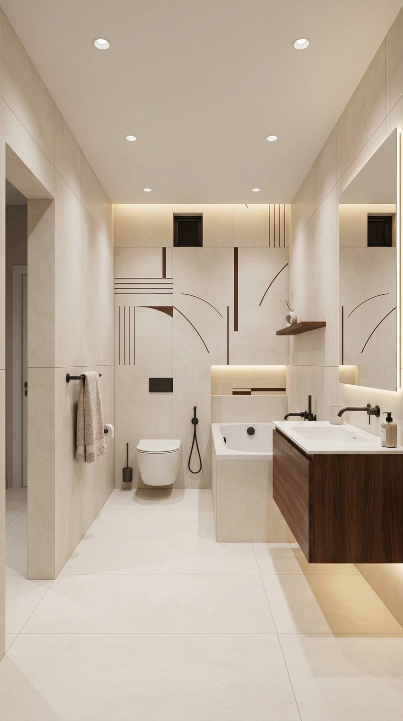 Дизайн интерьера в стиле Минимализм — Ванная от нейросети RoomGPT