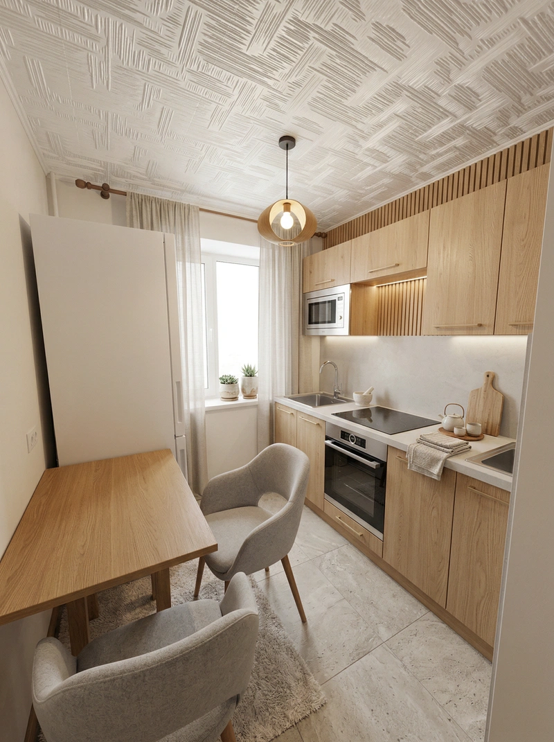 Дизайн интерьера в стиле Хюгге — Кухня от нейросети RoomGPT