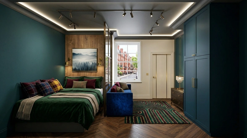 Дизайн гостиной в стиле Британский — фото интерьера от нейросети RoomGPT