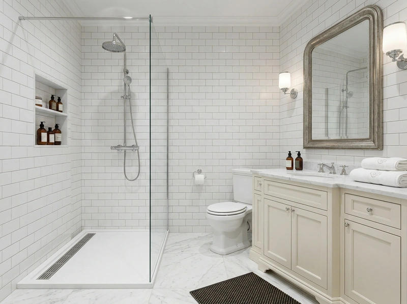 Дизайн интерьера в стиле Классика — Ванная от нейросети RoomGPT