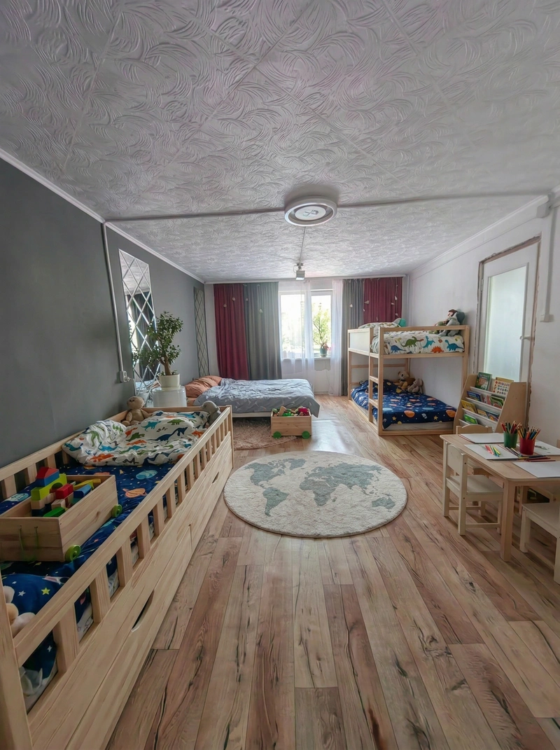 Дизайн детской в стиле Без стиля — фото интерьера от нейросети RoomGPT