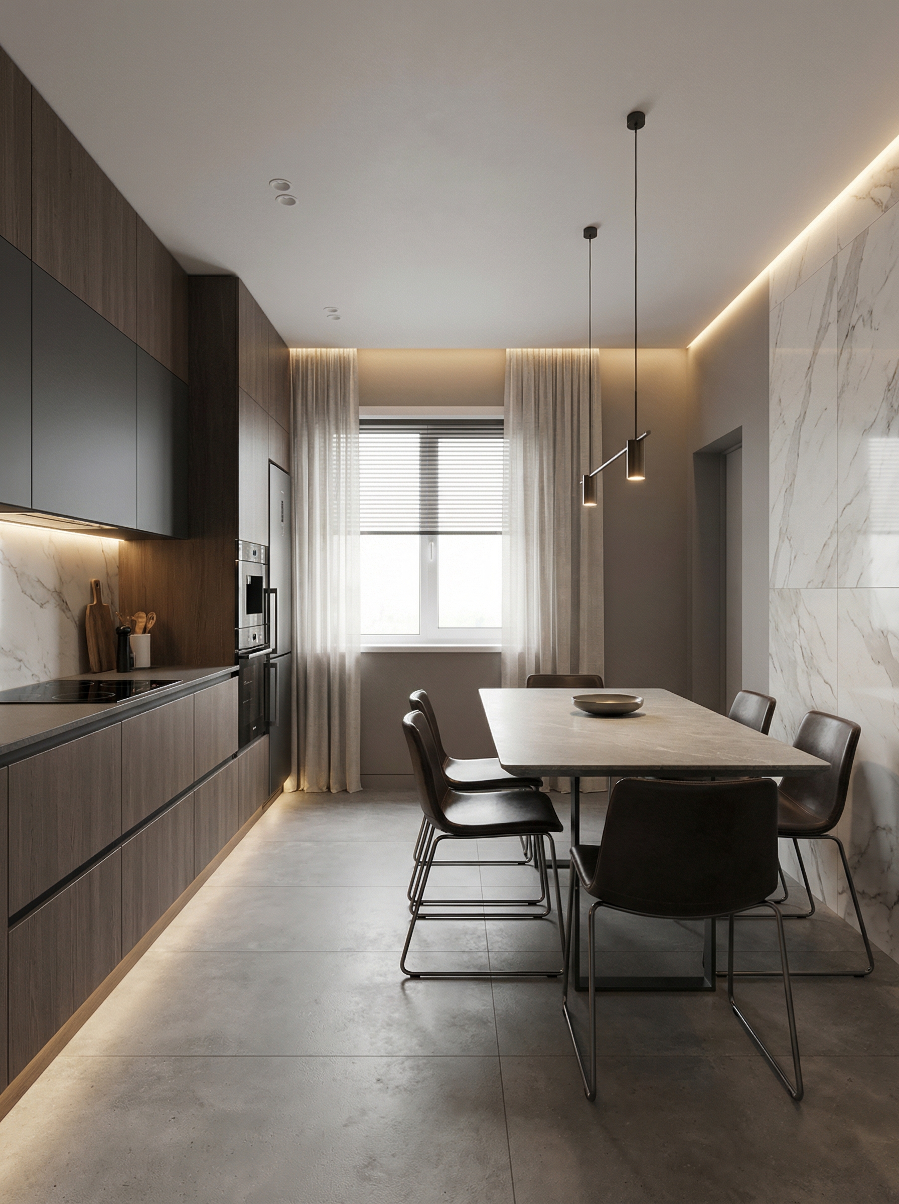 Дизайн кухни в стиле Минимализм — фото интерьера от нейросети RoomGPT