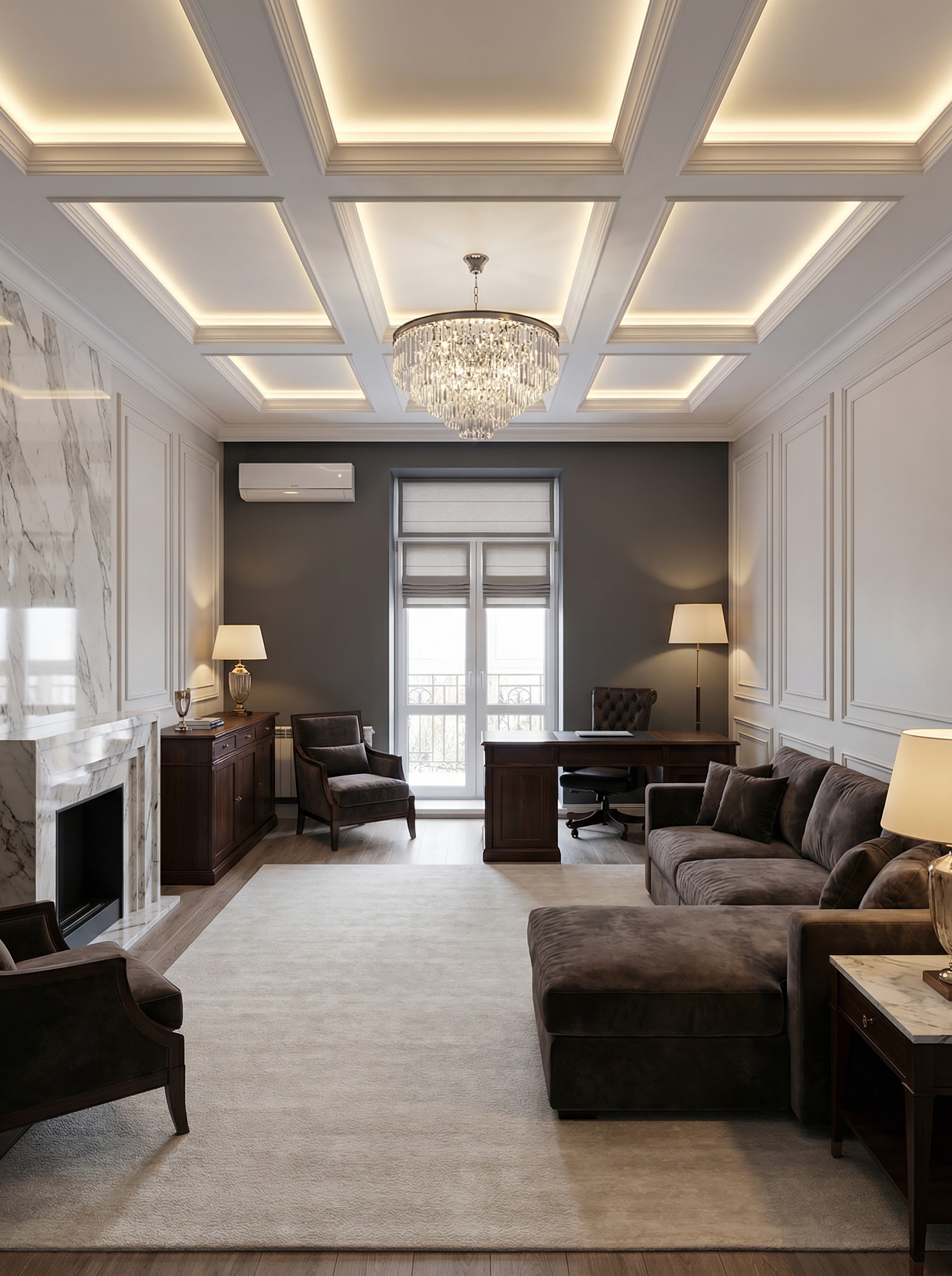 Дизайн гостиной в стиле Классика — фото интерьера от нейросети RoomGPT