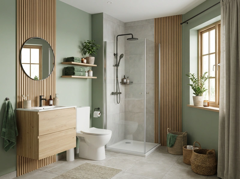 Дизайн интерьера в стиле Хюгге — Ванная от нейросети RoomGPT