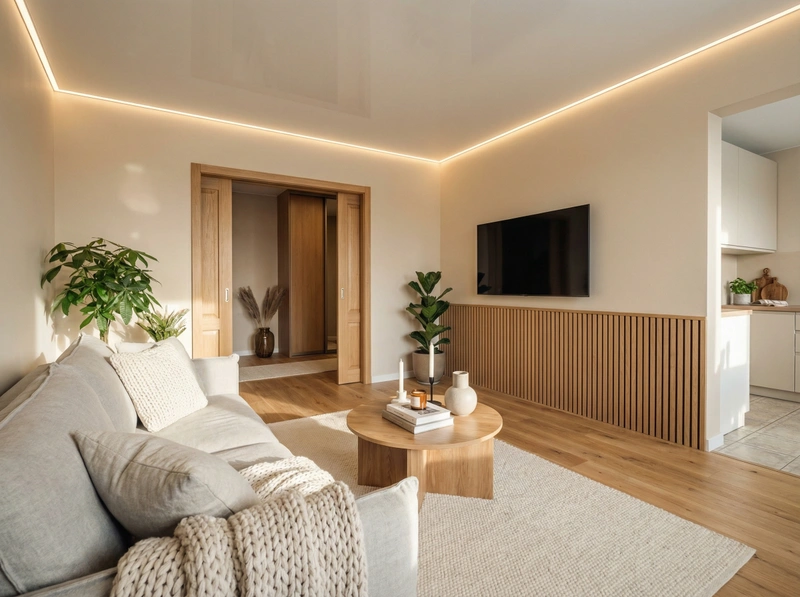 Дизайн интерьера в стиле Хюгге — Гостиная от нейросети RoomGPT