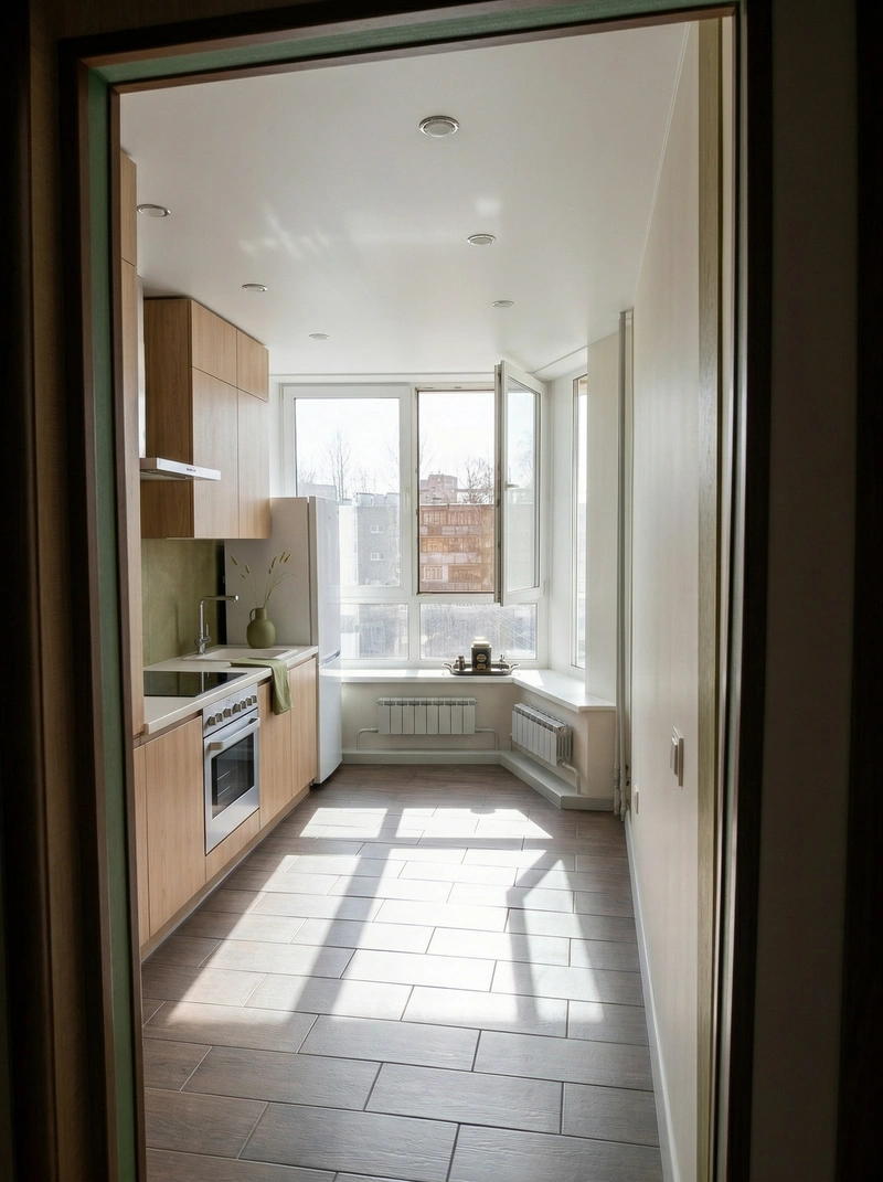 Дизайн кухни в стиле Минимализм — фото интерьера от нейросети RoomGPT