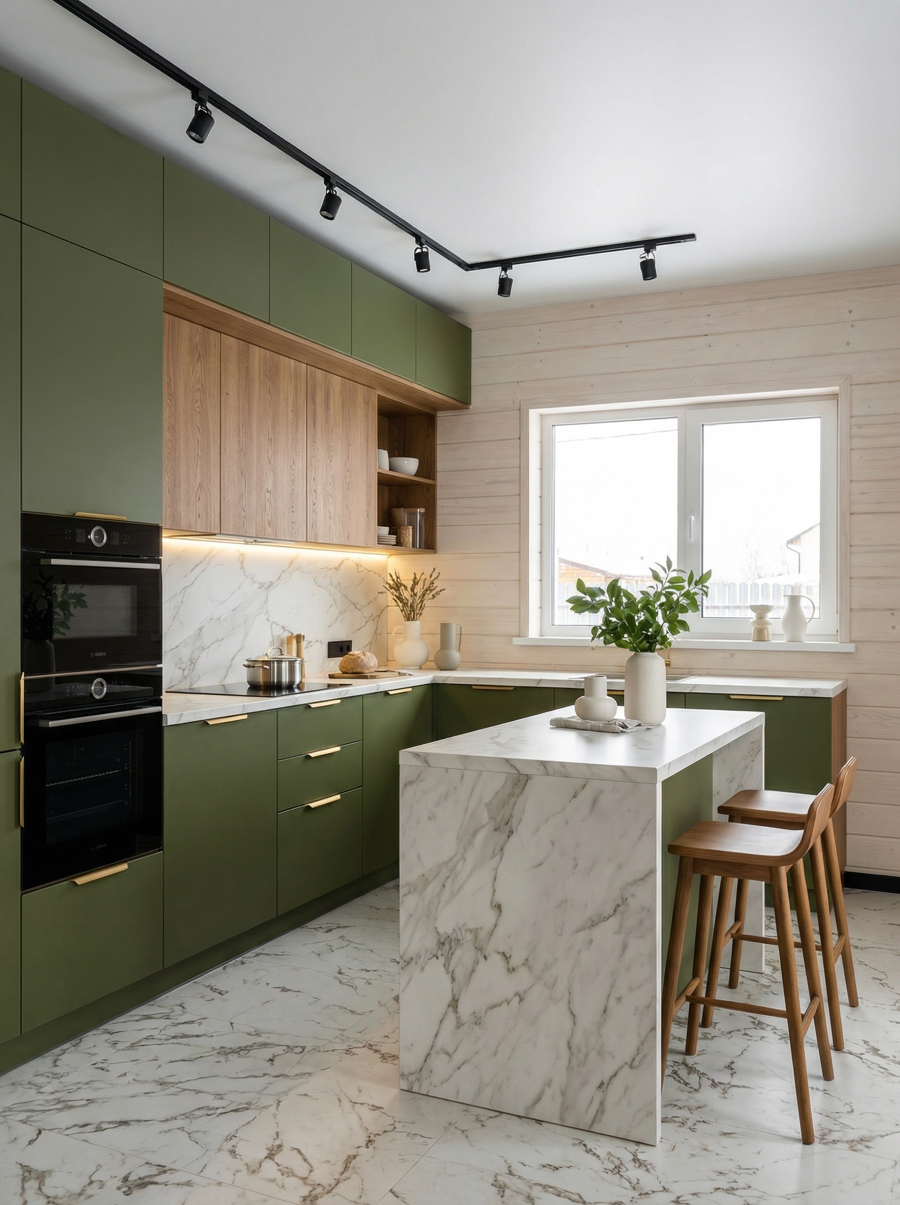 Дизайн кухни в стиле Минимализм — фото интерьера от нейросети RoomGPT