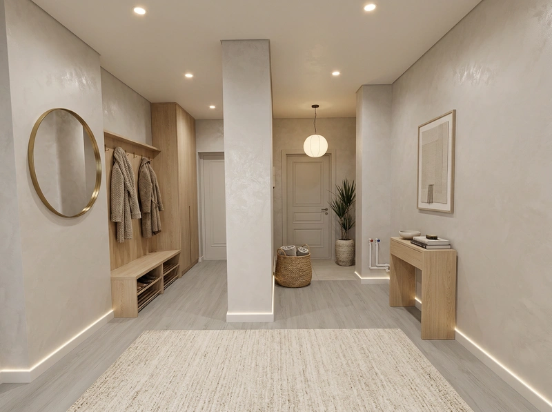 Дизайн интерьера в стиле Хюгге — Прихожая от нейросети RoomGPT