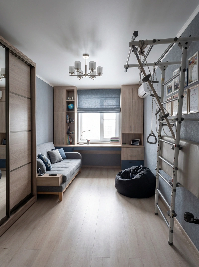 Дизайн детской в стиле Без стиля — фото интерьера от нейросети RoomGPT