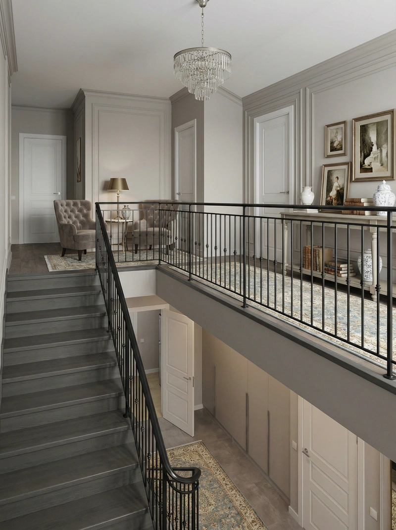 Дизайн интерьера в стиле Классика — Гостиная от нейросети RoomGPT