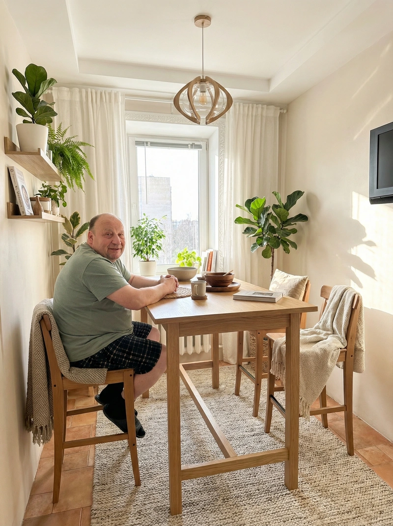 Дизайн интерьера в стиле Сканди — Кухня от нейросети RoomGPT