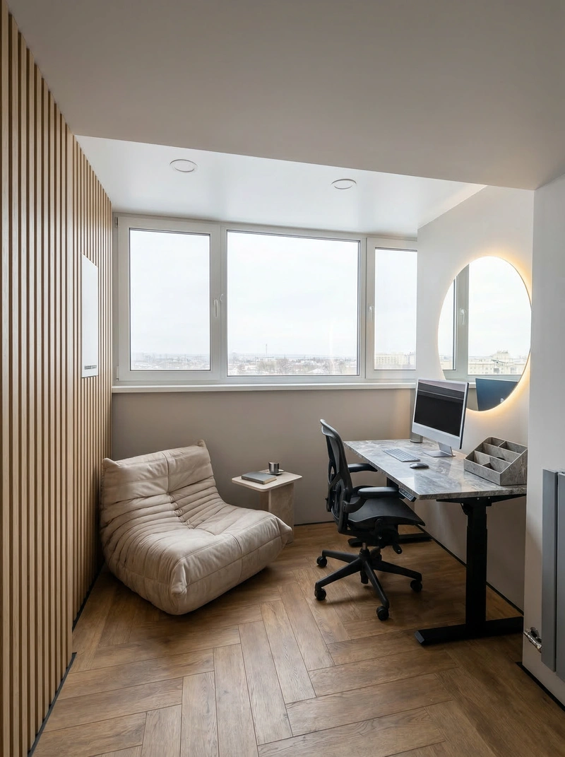 Дизайн интерьера в стиле Минимализм — Кабинет от нейросети RoomGPT