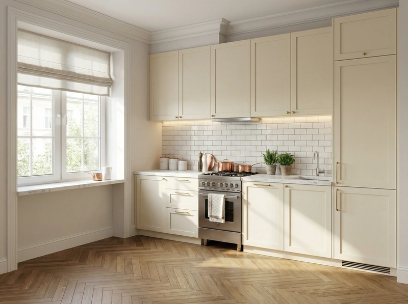 Дизайн интерьера в стиле Классика — Кухня от нейросети RoomGPT