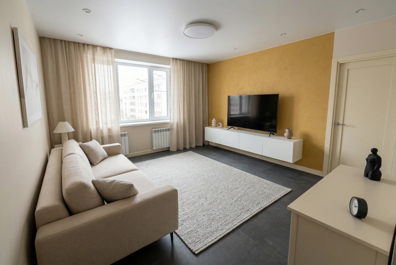 Дизайн гостиной в стиле Минимализм — фото интерьера от нейросети RoomGPT