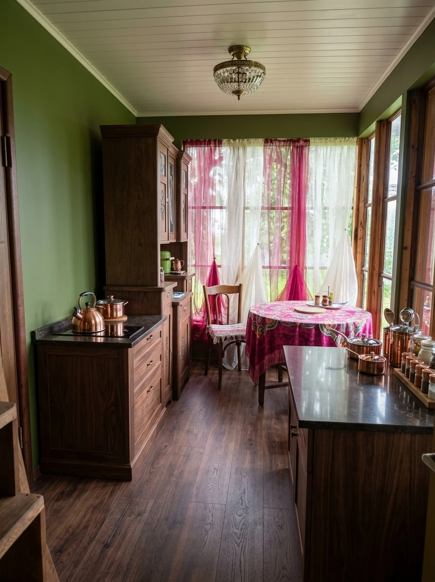 Дизайн кухни в стиле Британский — фото интерьера от нейросети RoomGPT